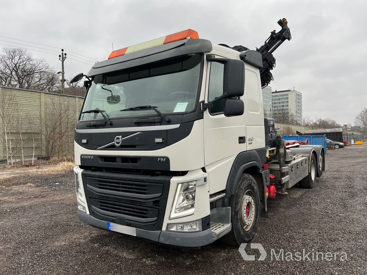 Kranväxlare Volvo FM 450 6x2 - Camion ampliroll, Camion grue: photos 1 Kranväxlare Volvo FM 450 6x2 - Camion ampliroll, Camion grue: photos 1