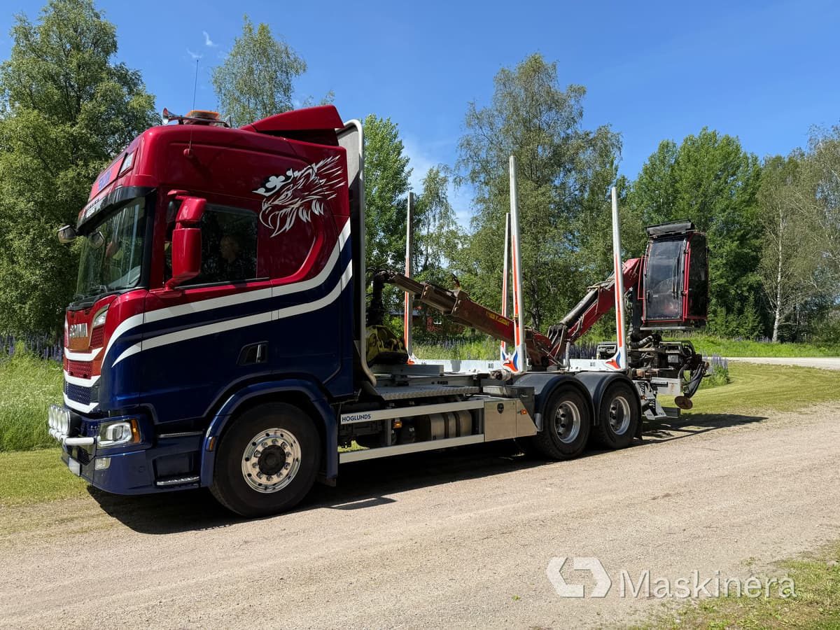 Timmerbil Scania R650B 6x4 NB med kran - Camion grumier: photos 2 Timmerbil Scania R650B 6x4 NB med kran - Camion grumier: photos 2