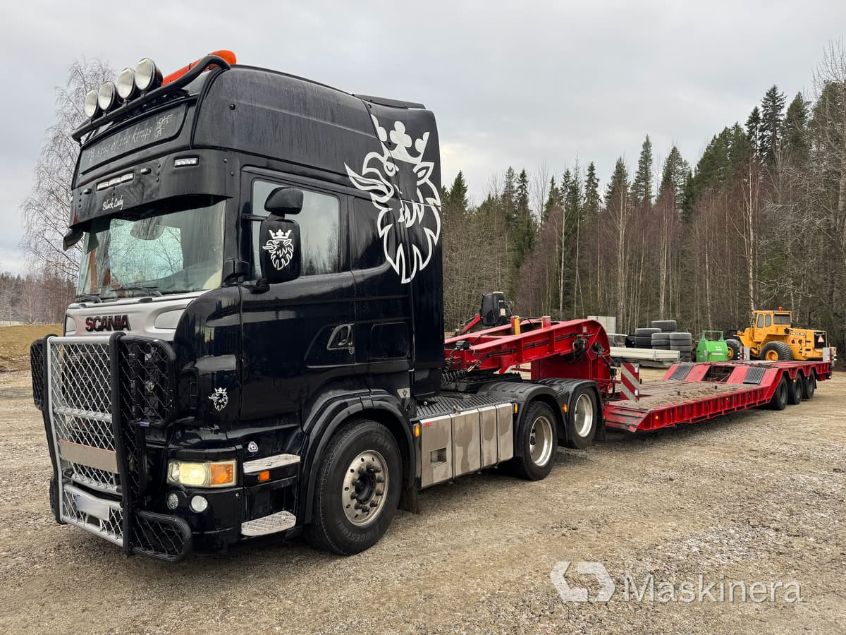 Scania R 620, Hafo H35 Plsbo Lastbil Scania R 620 med maskintrailer - Tracteur routier, Semi-remorque porte-voitures: photos 1 Scania R 620, Hafo H35 Plsbo Lastbil Scania R 620 med maskintrailer - Tracteur routier, Semi-remorque porte-voitures: photos 1