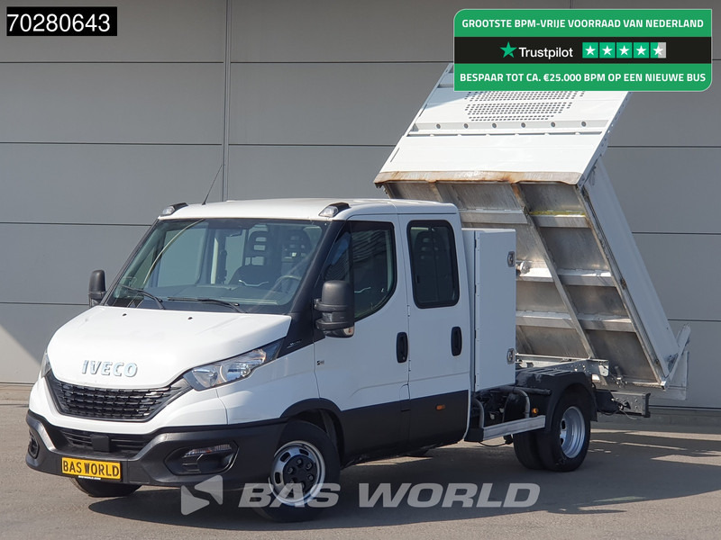 Utilitaire benne Iveco Daily 35C14 Kipper met Kist Dubbel Cabine Dubbellucht 3,5t Trekhaak Airco Cruise Euro6 Tipper Benne Kieper 2m3 Airco Trekhaak Cruise c: photos 1