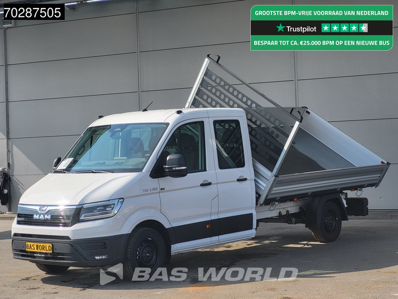 MAN TGE 3.180 Driezijdige Kipper Automaat Dubbel Cabine 2025 Facelift 180PK Trekhaak LED Navi ACC Airco Cruise Euro6 Kipper Tippe Benne Kieper - Utilitaire benne: photos 1 MAN TGE 3.180 Driezijdige Kipper Automaat Dubbel Cabine 2025 Facelift 180PK Trekhaak LED Navi ACC Airco Cruise Euro6 Kipper Tippe Benne Kieper - Utilitaire benne: photos 1