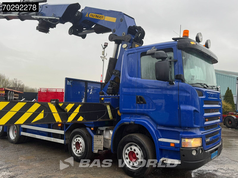 Scania R420 8X2 Palfinger PK100002 Crane Kran + PJ170 JIB Lift Axle Euro 4 - Camion plateau, Camion grue: photos 5 Scania R420 8X2 Palfinger PK100002 Crane Kran + PJ170 JIB Lift Axle Euro 4 - Camion plateau, Camion grue: photos 5