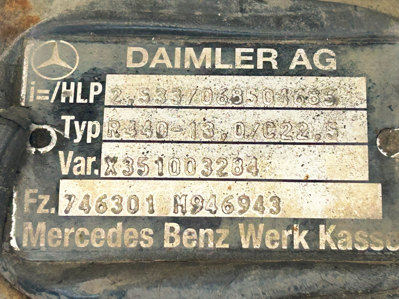 MERCEDES-BENZ DIFFERENTIAL WITH THROTTLE ACTROS MP4 R440-13 2,533 - Essieu arrière pour Camion: photos 5 MERCEDES-BENZ DIFFERENTIAL WITH THROTTLE ACTROS MP4 R440-13 2,533 - Essieu arrière pour Camion: photos 5
