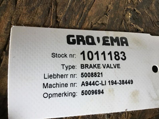 Valve Liebherr Brake Valve: photos 7