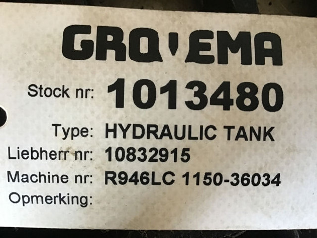 Liebherr Hydraulic Tank - Réservoir hydraulique: photos 4 Liebherr Hydraulic Tank - Réservoir hydraulique: photos 4