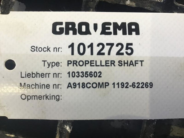 Liebherr Propeller Shaft - Demi arbre: photos 3 Liebherr Propeller Shaft - Demi arbre: photos 3