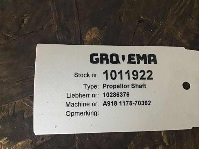 Liebherr Propellor Shaft - Demi arbre: photos 4 Liebherr Propellor Shaft - Demi arbre: photos 4
