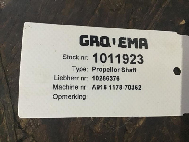 Liebherr Propellor Shaft - Demi arbre: photos 2 Liebherr Propellor Shaft - Demi arbre: photos 2
