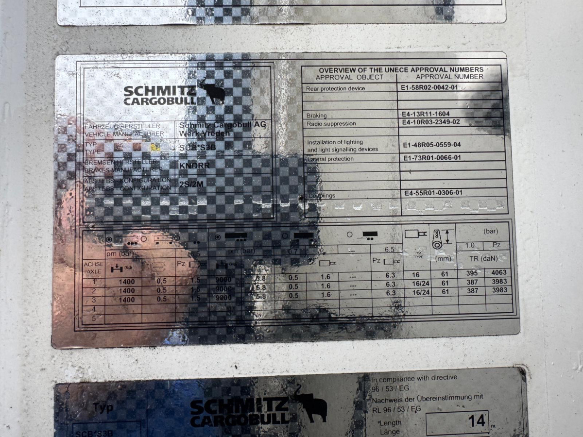 Semi-remorque frigorifique SCHMITZ CARGOBULL SKO24 Carrier Vector 1950 Bi-Temp: photos 12 Semi-remorque frigorifique SCHMITZ CARGOBULL SKO24 Carrier Vector 1950 Bi-Temp: photos 12