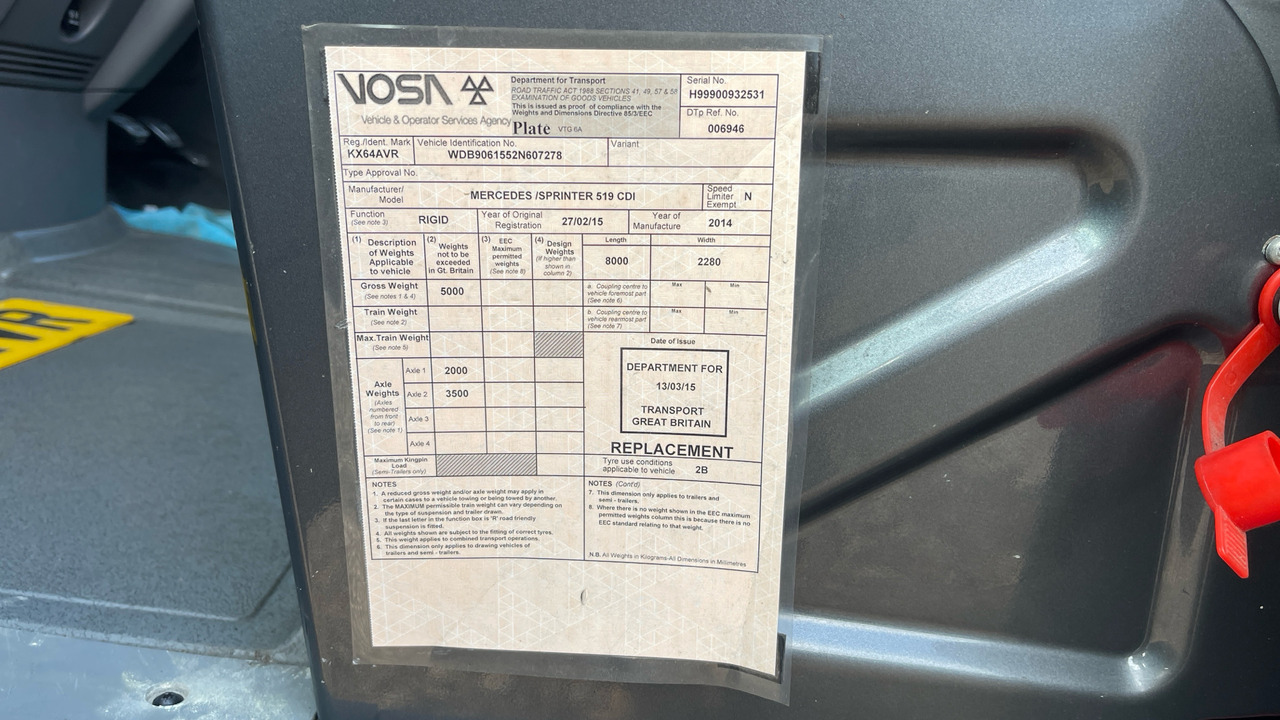 Camion porte-voitures MERCEDES-BENZ SPRINTER 519 CDI: photos 11