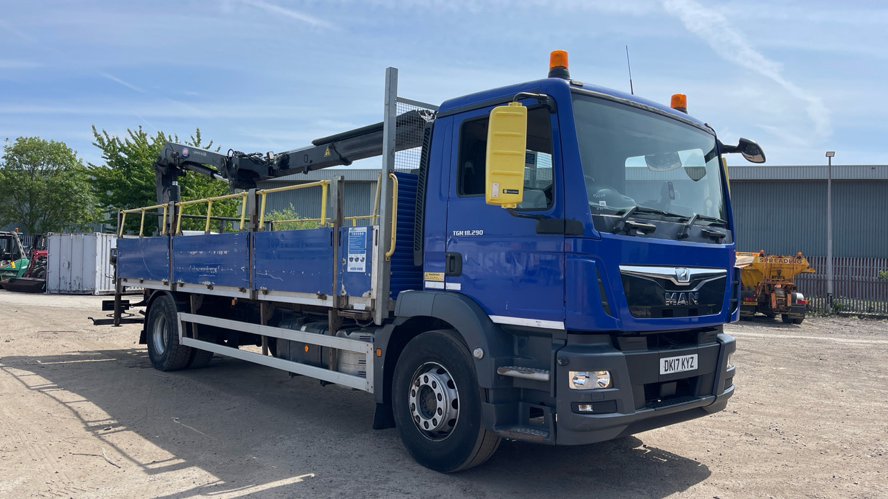 Man TGM 18.290 - Camion plateau, Camion grue: photos 1 Man TGM 18.290 - Camion plateau, Camion grue: photos 1