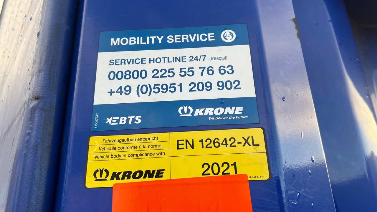 Remorque KRONE CURTAINSIDE EUROLINER: photos 16 Remorque KRONE CURTAINSIDE EUROLINER: photos 16