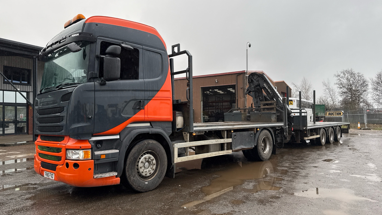 SCANIA R 410 DRAWBAR - Camion plateau, Camion grue: photos 2 SCANIA R 410 DRAWBAR - Camion plateau, Camion grue: photos 2