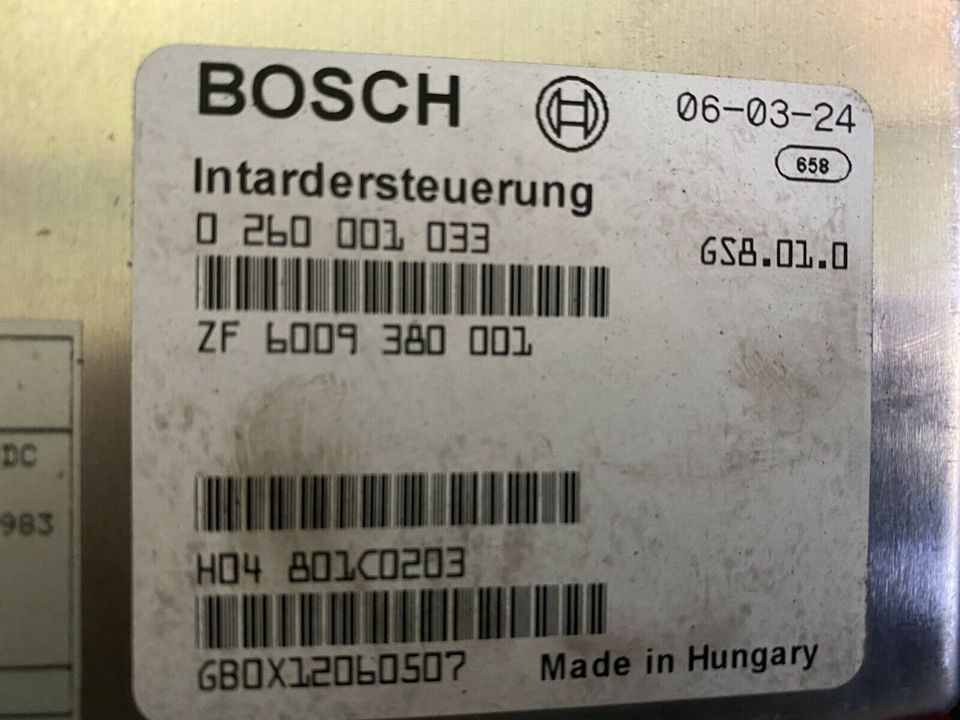 BOSCH Intardersteuerung 0260001033 ZF 6009380001 MAN 81258106000 - Bloc de gestion pour Camion: photos 3 BOSCH Intardersteuerung 0260001033 ZF 6009380001 MAN 81258106000 - Bloc de gestion pour Camion: photos 3