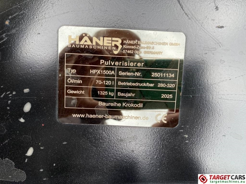 Cisaille de démolition neuf Haener Häner HPX1500A Hydraulic Pulverizer Shear 1: photos 10 Cisaille de démolition neuf Haener Häner HPX1500A Hydraulic Pulverizer Shear 1: photos 10