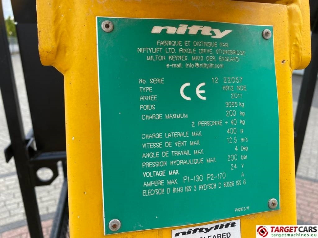 Nacelle articulée Niftylift HR12NDE HyBrid Articulated Boom Work Lift 1220cm: photos 10
