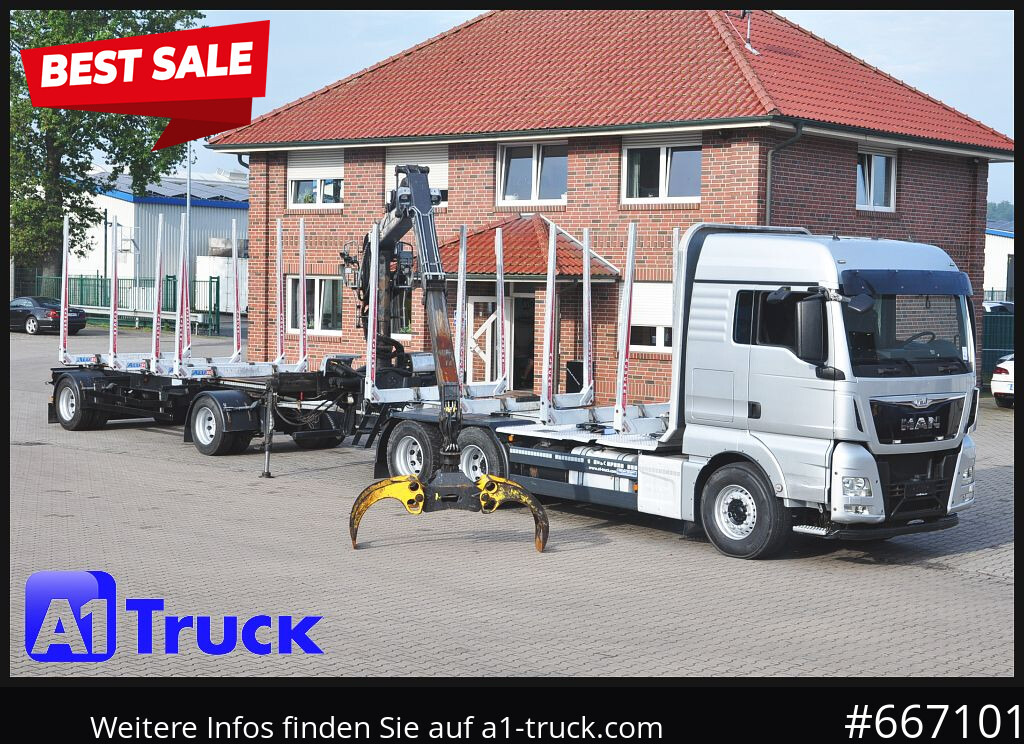 MAN TGX 26.480, Holz Kesla 2109, 6x4, - Camion, Camion grue: photos 1 MAN TGX 26.480, Holz Kesla 2109, 6x4, - Camion, Camion grue: photos 1