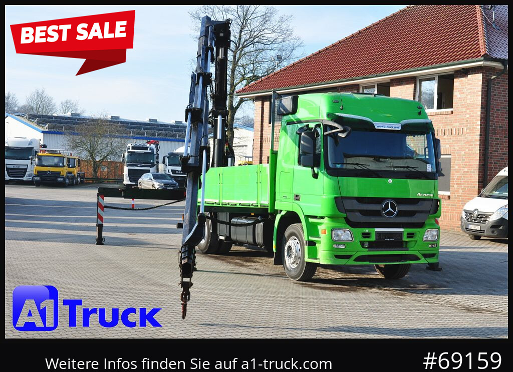 MERCEDES-BENZ Actros 1844 MP3, Kran MKG 291 HP 5+3 Funk, TÜV 06/2026 - Camion grue: photos 1 MERCEDES-BENZ Actros 1844 MP3, Kran MKG 291 HP 5+3 Funk, TÜV 06/2026 - Camion grue: photos 1