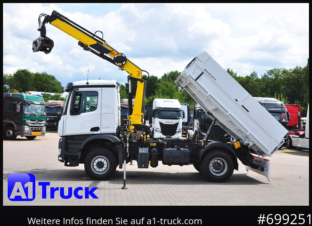 MERCEDES-BENZ Arocs 1840, Kipper + Kran,Funk Navi, - Camion grue, Camion benne: photos 2 MERCEDES-BENZ Arocs 1840, Kipper + Kran,Funk Navi, - Camion grue, Camion benne: photos 2
