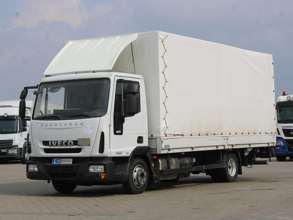 Iveco EUROCARGO 75E21, EURO 6, TAIL LIFT, SIDEWALLS - Camion à rideaux coulissants: photos 1 Iveco EUROCARGO 75E21, EURO 6, TAIL LIFT, SIDEWALLS - Camion à rideaux coulissants: photos 1