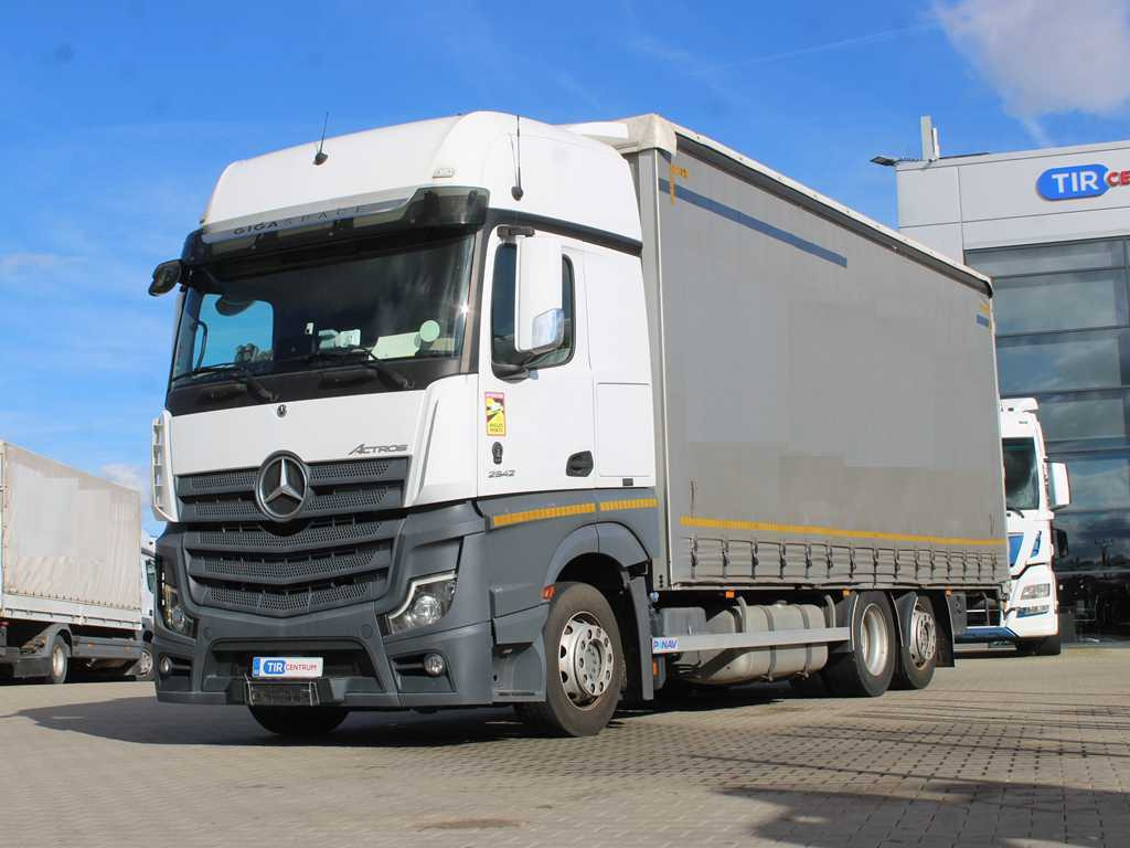 Mercedes-Benz Actros 2542, EURO 6, 6X2, NAVIGATION - Camion à rideaux coulissants: photos 1 Mercedes-Benz Actros 2542, EURO 6, 6X2, NAVIGATION - Camion à rideaux coulissants: photos 1
