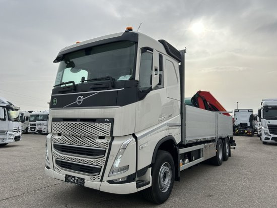 Volvo FH 500 6X2 Euro6, Retarder, Pritsche, Palfinger PK22002-EH - Camion plateau, Camion grue: photos 1 Volvo FH 500 6X2 Euro6, Retarder, Pritsche, Palfinger PK22002-EH - Camion plateau, Camion grue: photos 1