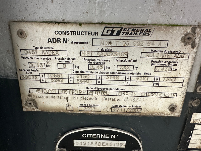 Trailer Tank 39000 L* - Semi-remorque citerne: photos 4 Trailer Tank 39000 L* - Semi-remorque citerne: photos 4