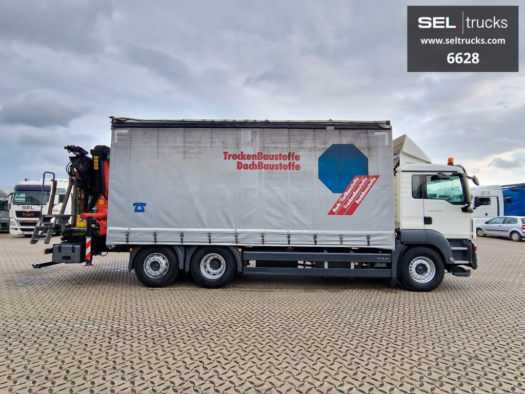 MAN TGS 26.360 / Palfinger PK 22002EH / Lenkachse - Camion grue, Camion à rideaux coulissants: photos 5 MAN TGS 26.360 / Palfinger PK 22002EH / Lenkachse - Camion grue, Camion à rideaux coulissants: photos 5