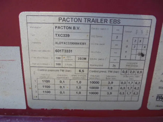 Semi-remorque porte-conteneur/ Caisse mobile Pacton TXC 339 NL TRAILER: photos 10 Semi-remorque porte-conteneur/ Caisse mobile Pacton TXC 339 NL TRAILER: photos 10