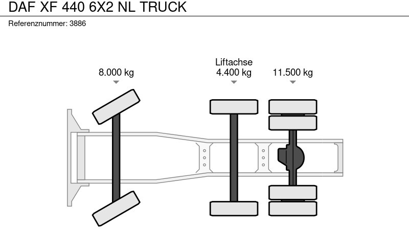 Tracteur routier DAF XF 440 6X2 NL TRUCK: photos 17