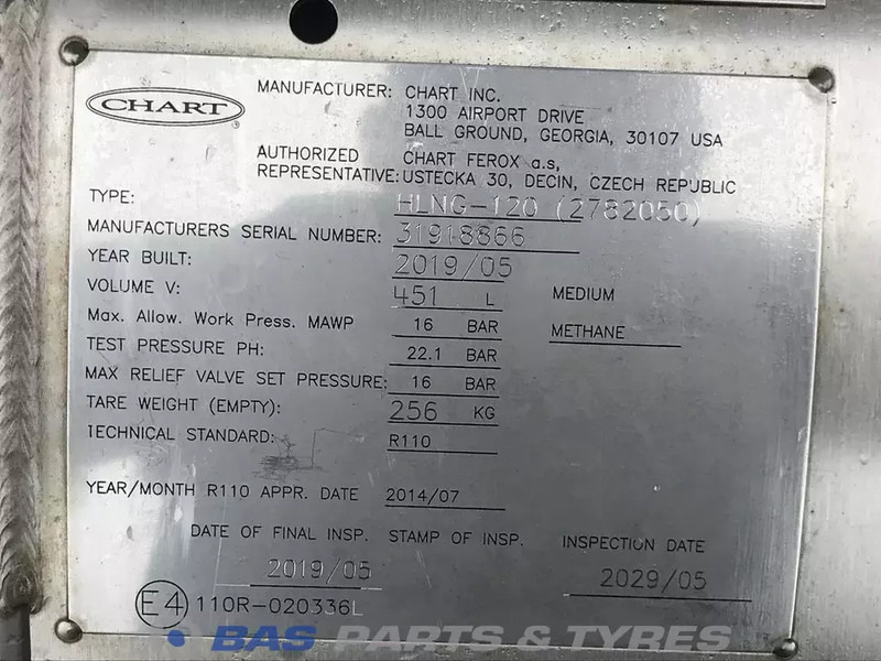 Scania LNG tank Scania 406 Liter 1776103 - Réservoir de carburant pour Camion: photos 5 Scania LNG tank Scania 406 Liter 1776103 - Réservoir de carburant pour Camion: photos 5