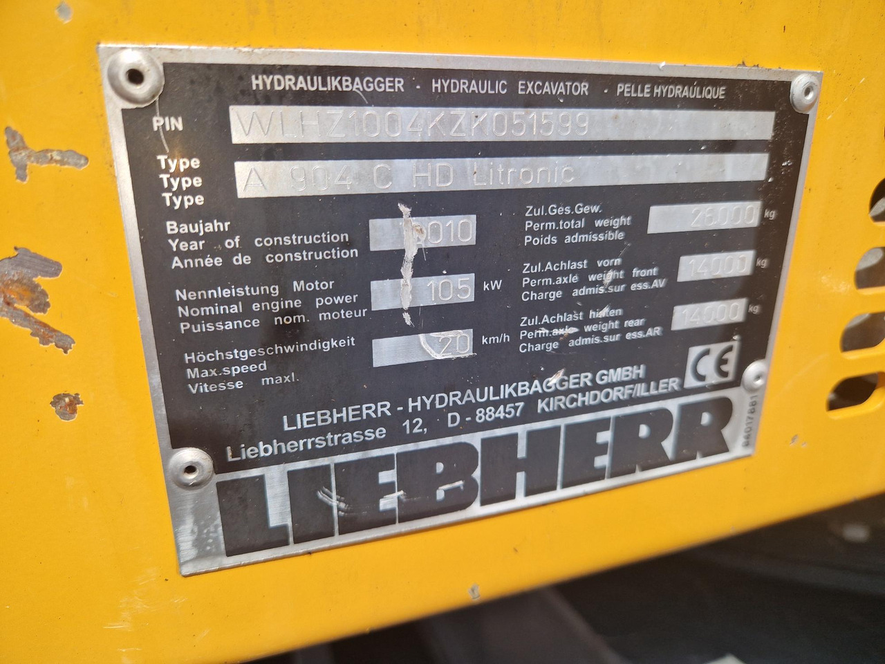 Pelle de manutention LIEBHERR A904C (2010): photos 6