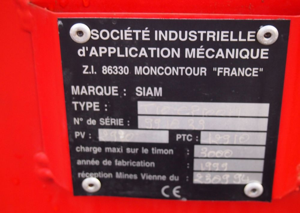 Benne agricole Przyczepa Cargo CP100M 2000 Przyczepa rolnicze wywrotka CARGO: photos 12 Benne agricole Przyczepa Cargo CP100M 2000 Przyczepa rolnicze wywrotka CARGO: photos 12