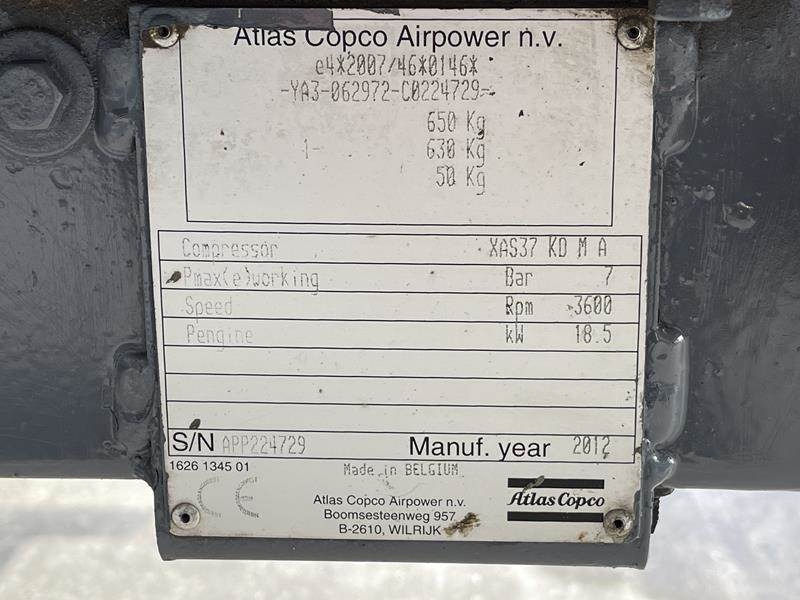 Atlas-Copco XAS 37 KD - Compresseur d'air: photos 4 Atlas-Copco XAS 37 KD - Compresseur d'air: photos 4