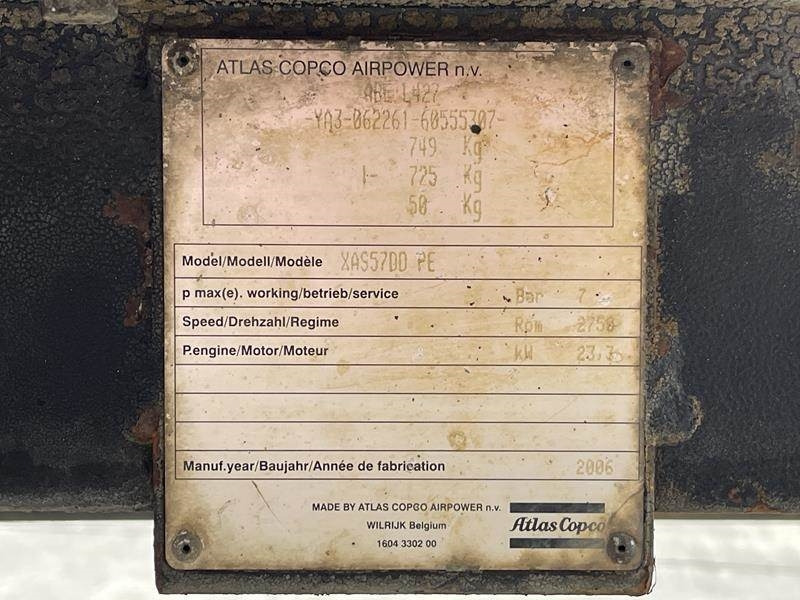 Atlas-Copco XAS 57 DD - Compresseur d'air: photos 4 Atlas-Copco XAS 57 DD - Compresseur d'air: photos 4
