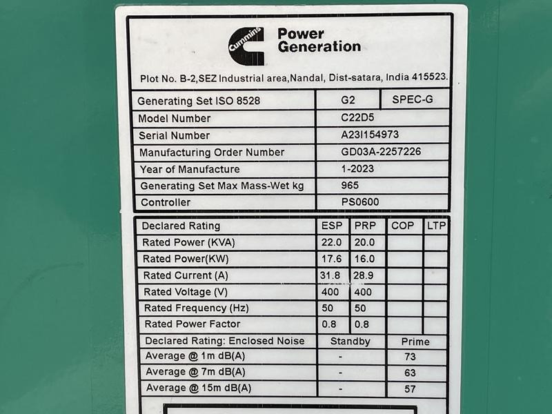 Cummins C 22 D 5 - Groupe électrogène: photos 4 Cummins C 22 D 5 - Groupe électrogène: photos 4