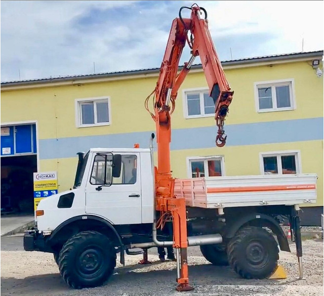 Mercedes-Benz UNIMOG 427.11 +12m! - Camion benne, Camion grue: photos 1 Mercedes-Benz UNIMOG 427.11 +12m! - Camion benne, Camion grue: photos 1