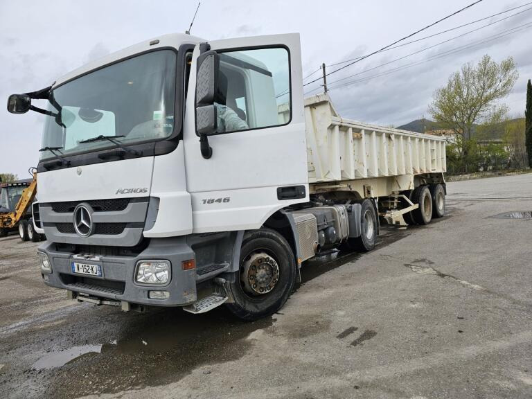 Mercedes Actros 1846 - Tracteur routier, Semi-remorque benne: photos 1 Mercedes Actros 1846 - Tracteur routier, Semi-remorque benne: photos 1