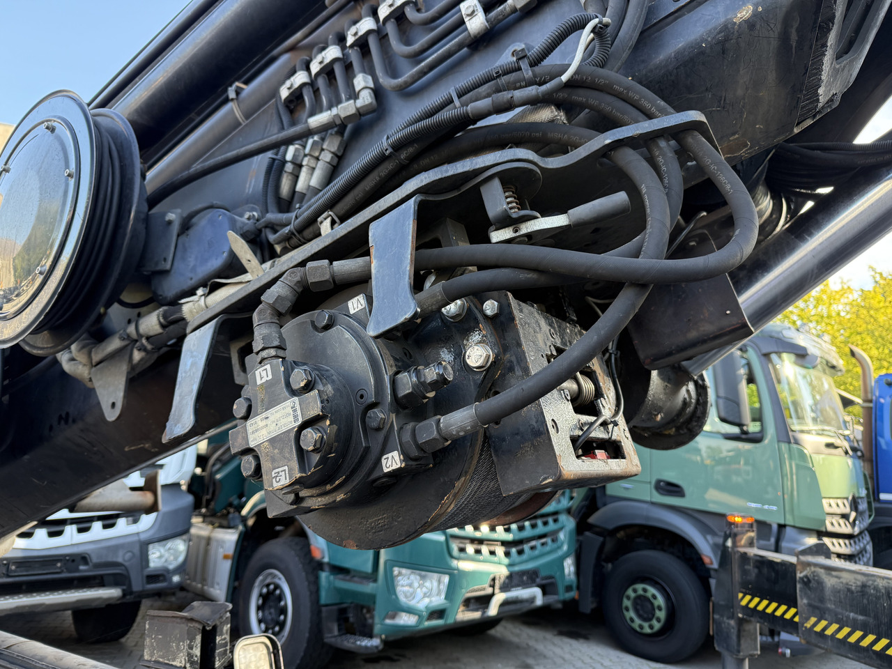 Camion plateau, Camion grue MAN TGX 26.480 6X2 Hiab 422 + Jib + Winde: photos 5