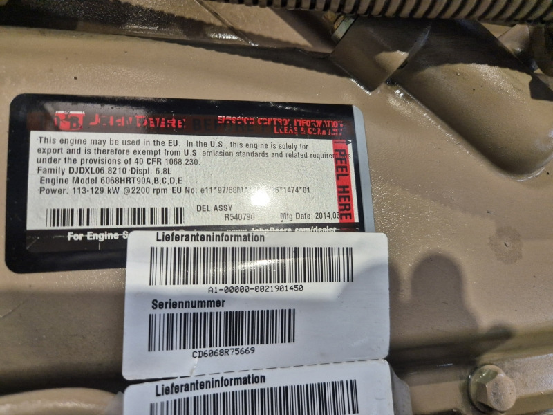 John Deere 6068HRT90 Engine (Agri) - Moteur pour Machine agricole: photos 2 John Deere 6068HRT90 Engine (Agri) - Moteur pour Machine agricole: photos 2