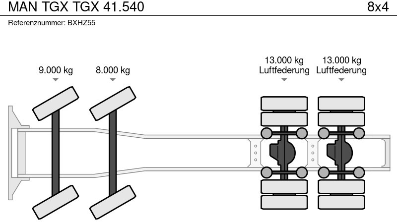 Tracteur routier MAN TGX TGX 41.540: photos 7
