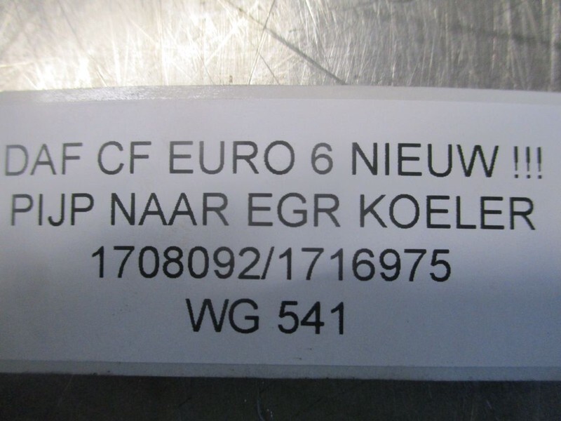 DAF CF 1708092/1716975 PIJP NAAR EGR KOELER EURO 6 NIEUW!!! - Système d'admission d'air pour Camion: photos 3 DAF CF 1708092/1716975 PIJP NAAR EGR KOELER EURO 6 NIEUW!!! - Système d'admission d'air pour Camion: photos 3