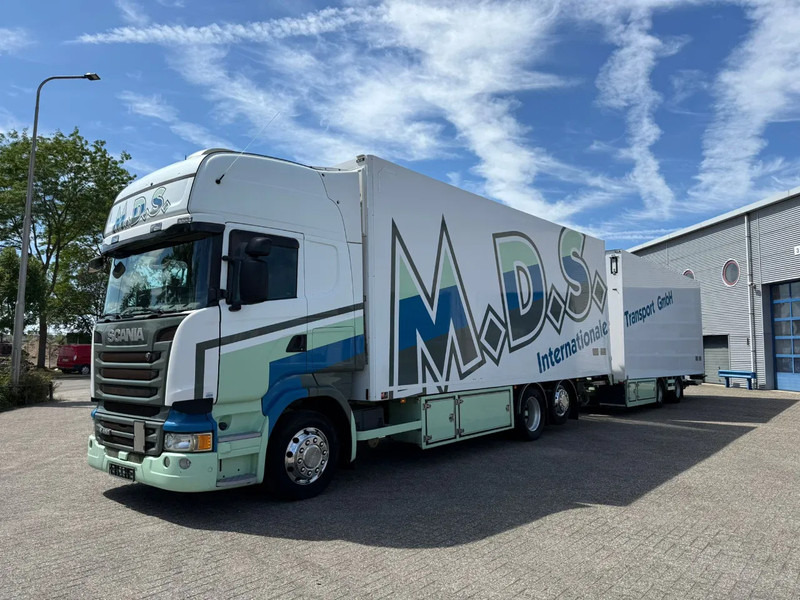 Scania R450 / RETARDER / ISOLATED GERMAN FLOWER COMBI / THROUGH-LOADING SYSTEM / SMART TACHO / 2XPLATFORM / LIFT+LENKACHSE / LWDS / EUR - Camion frigorifique: photos 1 Scania R450 / RETARDER / ISOLATED GERMAN FLOWER COMBI / THROUGH-LOADING SYSTEM / SMART TACHO / 2XPLATFORM / LIFT+LENKACHSE / LWDS / EUR - Camion frigorifique: photos 1