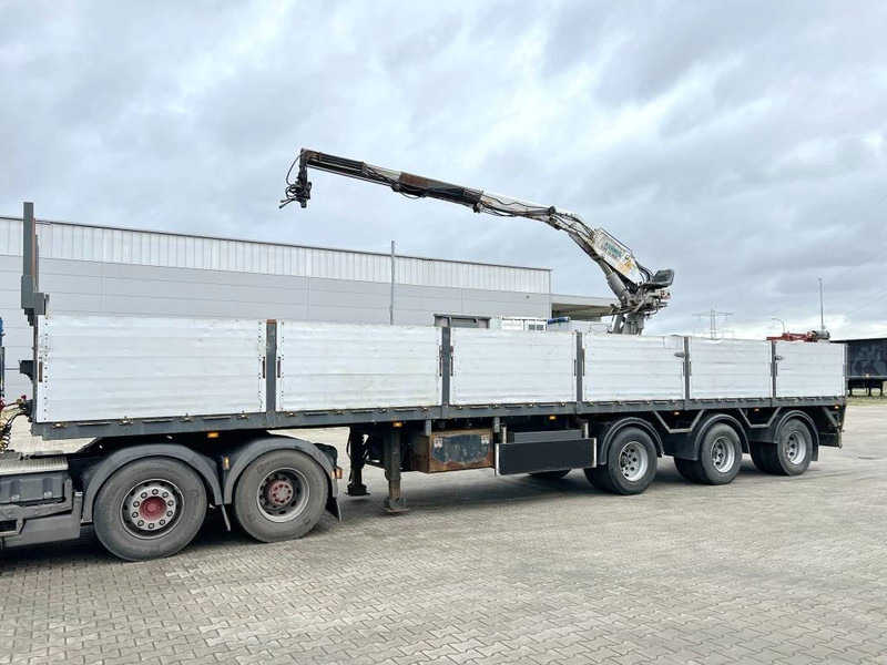 Pacton T3-003 Brick Trailer - Kennis 16000-R Crane - Semi-remorque plateau: photos 1 Pacton T3-003 Brick Trailer - Kennis 16000-R Crane - Semi-remorque plateau: photos 1