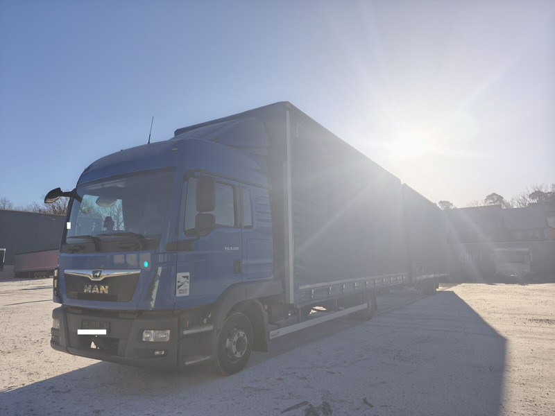 MAN TGL 8.220 Jumbo Gardine 4x2 Euro 6 AHK (36) - Camion à rideaux coulissants: photos 1 MAN TGL 8.220 Jumbo Gardine 4x2 Euro 6 AHK (36) - Camion à rideaux coulissants: photos 1
