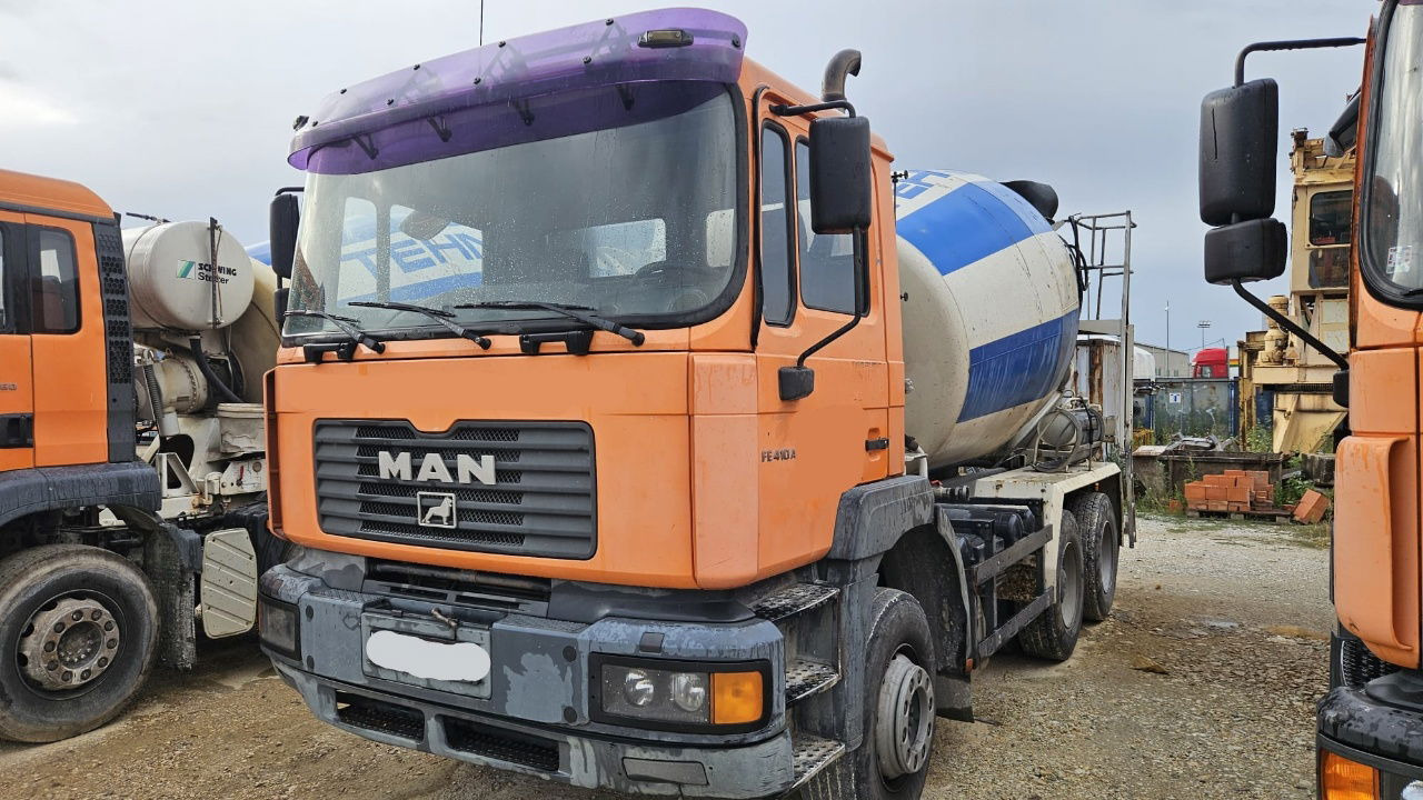 MAN FE 410A 6x4 mixer - 7m3 - euro 3 - Camion malaxeur: photos 1 MAN FE 410A 6x4 mixer - 7m3 - euro 3 - Camion malaxeur: photos 1