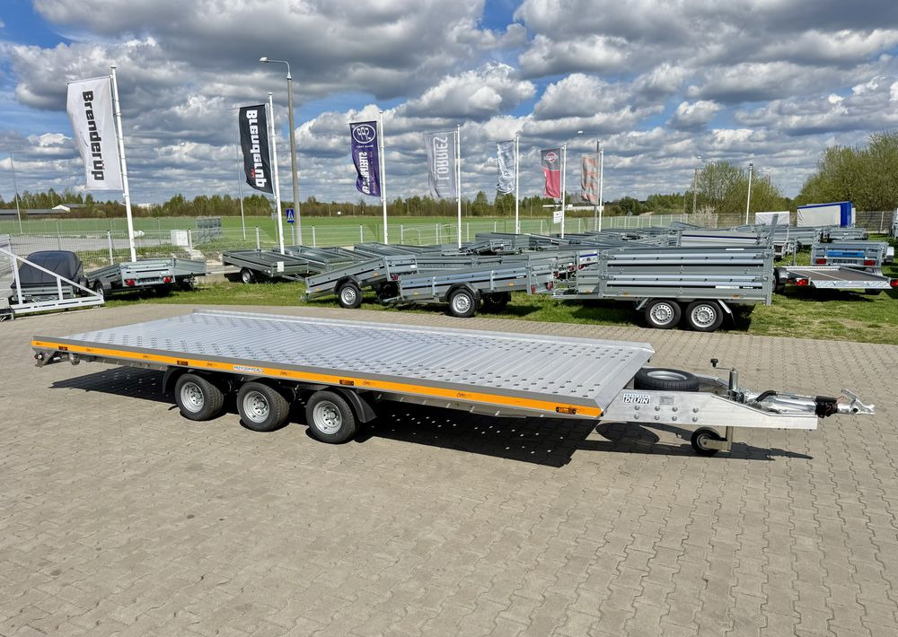 GROMEX L3-3500-6 | 600 x 210 cm / 3500 kg / lampy LED / koło zapasowe / najazdy ALU - Remorque porte-voitures: photos 1 GROMEX L3-3500-6 | 600 x 210 cm / 3500 kg / lampy LED / koło zapasowe / najazdy ALU - Remorque porte-voitures: photos 1