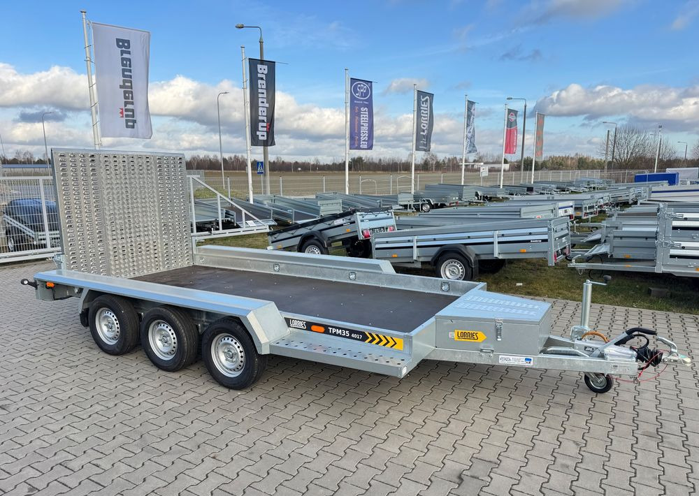 LORRIES Lorries TPM35-4017 402x175 cm DMC 3500kg przyczepa 3 osiowa pod koparkę budowlanka - Remorque porte engin: photos 1 LORRIES Lorries TPM35-4017 402x175 cm DMC 3500kg przyczepa 3 osiowa pod koparkę budowlanka - Remorque porte engin: photos 1