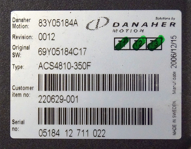 Toyota/BT 220629-001 | Danaher motion AC Superdrive motor controller 83Y05184A A - Bloc de gestion pour Matériel de manutention: photos 2 Toyota/BT 220629-001 | Danaher motion AC Superdrive motor controller 83Y05184A A - Bloc de gestion pour Matériel de manutention: photos 2