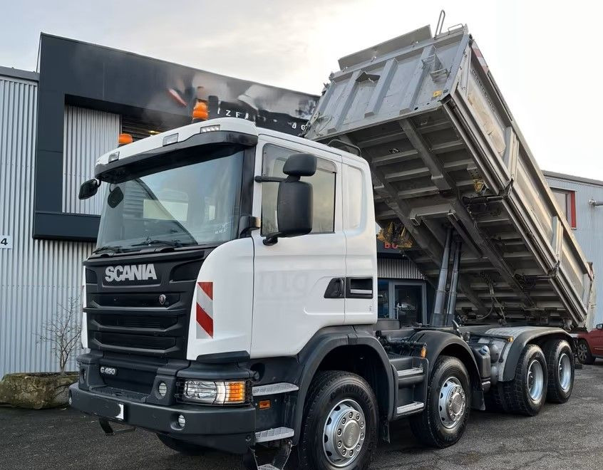 Scania G450 8x4 – Meiller 3-stronny wywrot – Bordmatik – Retarder – Euro 6 – 298.420 km - Camion benne: photos 3 Scania G450 8x4 – Meiller 3-stronny wywrot – Bordmatik – Retarder – Euro 6 – 298.420 km - Camion benne: photos 3
